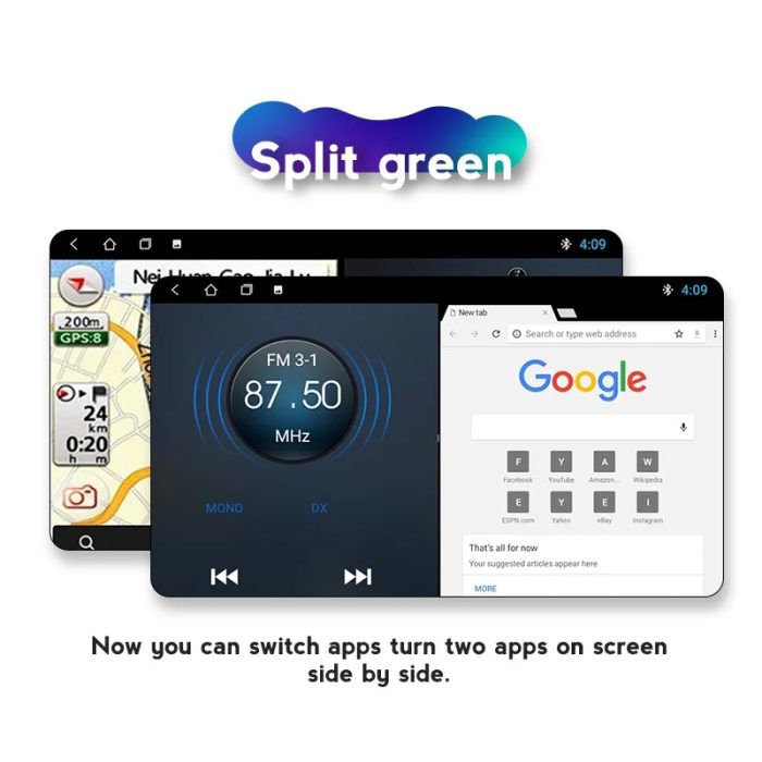 Navigatie auto 9" Audi A4, S4, Android ,Bluetooth ,procesor quad-core ,2G memorie RAM si 32 GB memorie interna ,carplay + android Auto - imagine 3