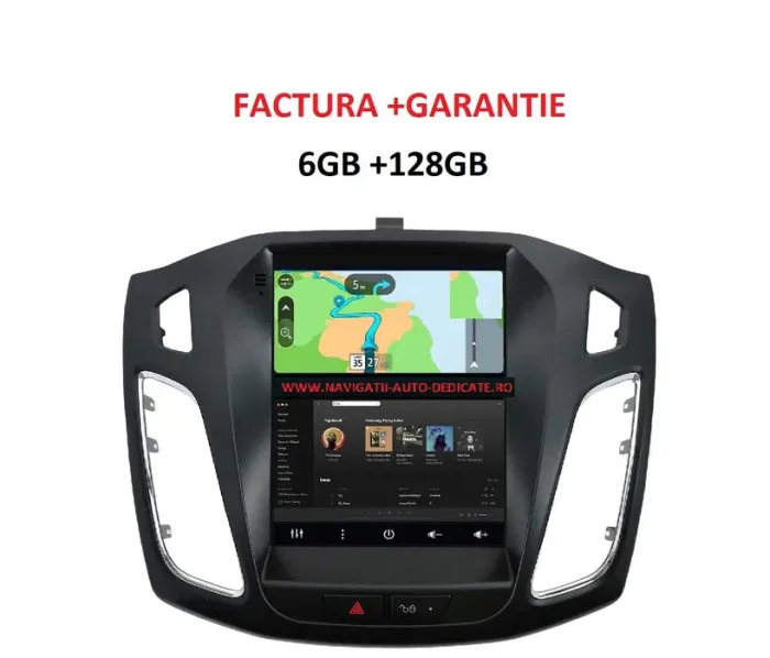 Navigatie auto Ford Focus 3 Tesla Octa-Core 8G+128G Android 14 , slot cartela SIM ,Carplay si Android Auto - imagine 7