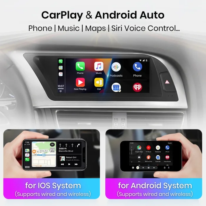 Navigatie auto dedicata Audi A4 B8 (2009-2016), Android , 4GB RAM 64GB, 4G SIM, Carplay si Android auto PREMIUM Low Version "Audi concert" / "Audi symphony" - imagine 15
