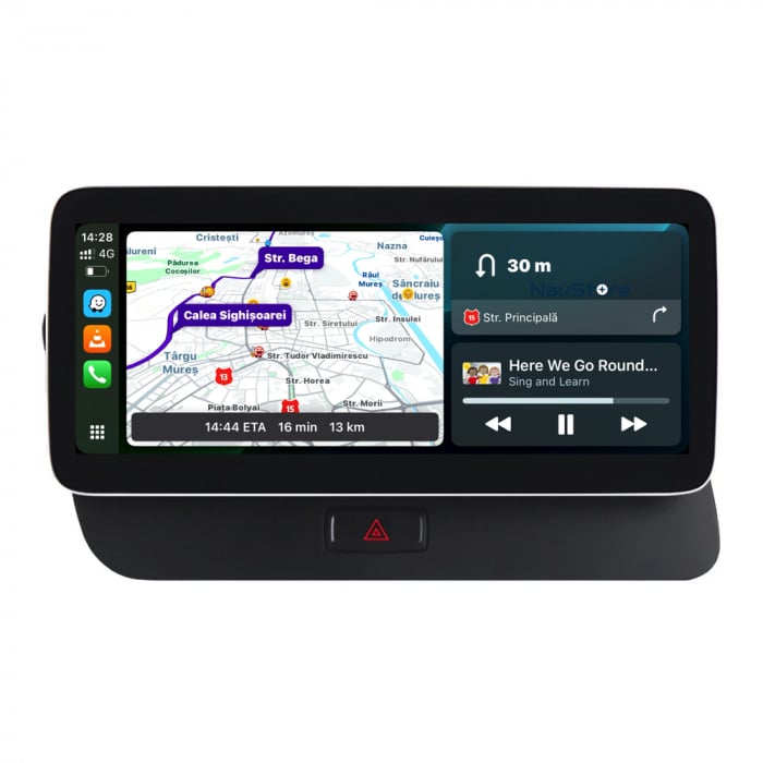 Navigatie auto dedicata Audi Q5, procesor Octa-Core, 6G memorie RAM si 128GB memorie interna, Android, Wi-Fi, Bluetooth, Ecran 10, 2 inch, slot cartela SIM